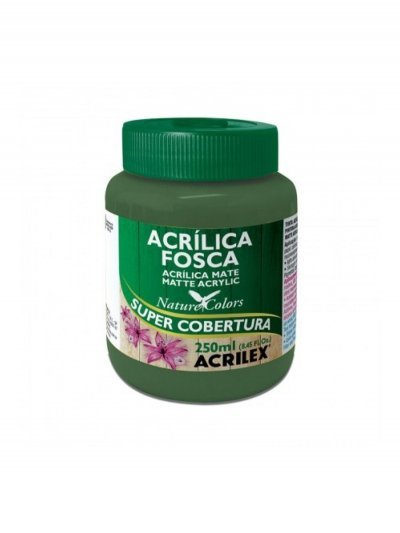 TINTA ACRÍLICA FOSCA 250ML VERDE MUSGO ACRILEX 513 Lojas Encopel