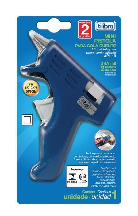 PISTOLA PARA COLA QUENTE PEQUENA APL10 - TILIBRA - 246930 Lojas Encopel