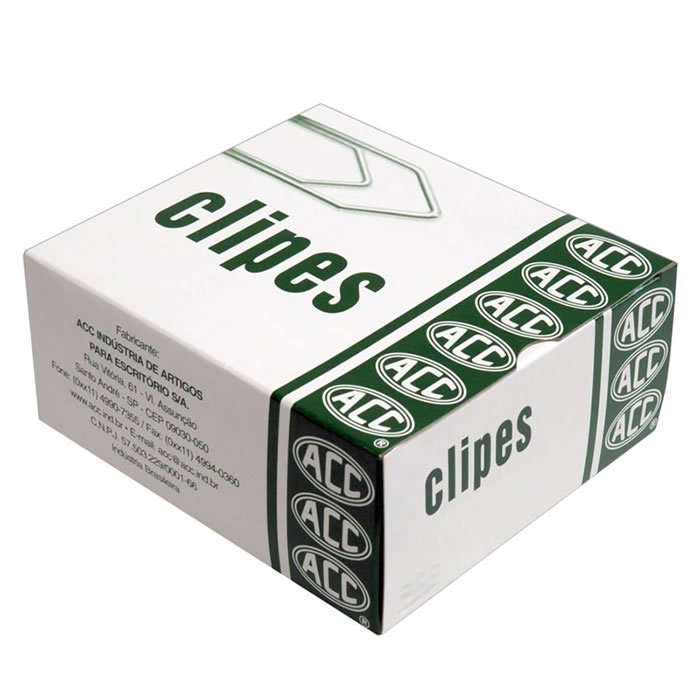 CLIPS GALVANIZADO Nº5 CAIXA COM 500G - ACC Lojas Encopel