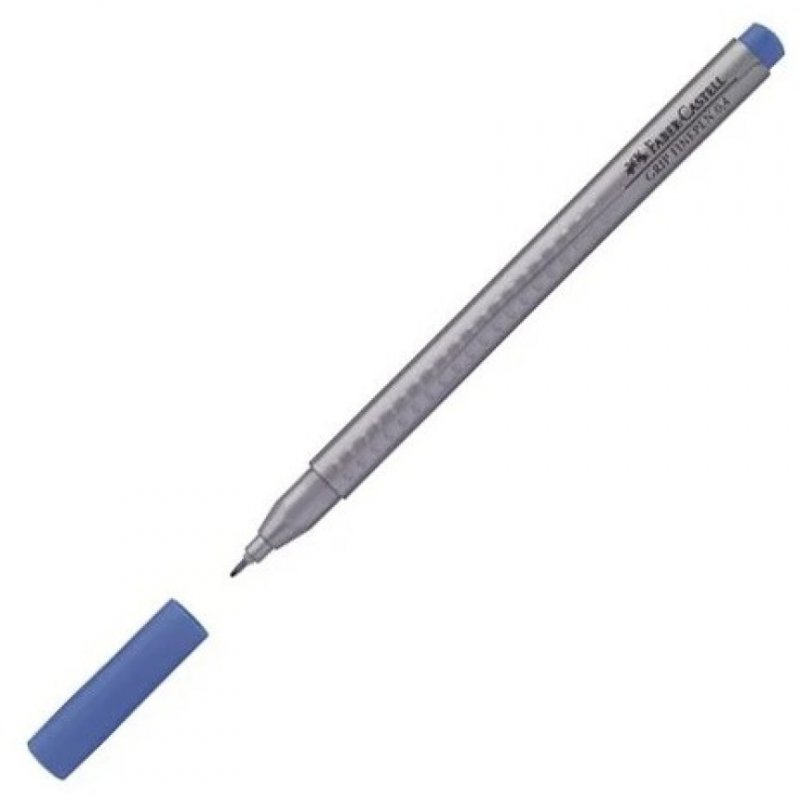 CANETA HIDROGRÁFICA GRIP FINEPEN 0.4MM AZUL - FABER CASTELL - FPGRIP/AZ Lojas Encopel