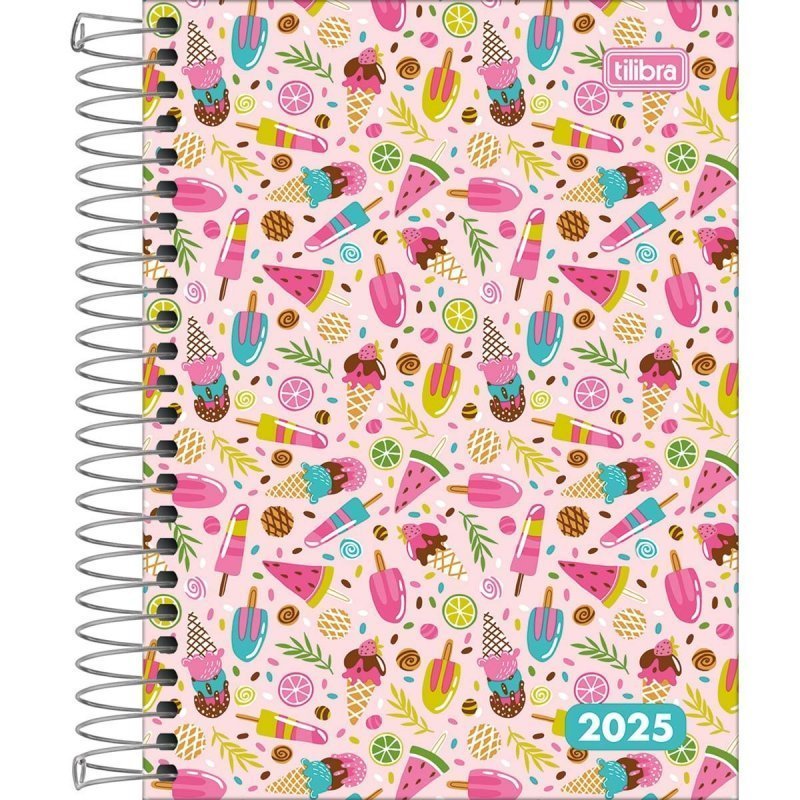 AGENDA ESPIRAL DIÁRIA D+ FEMININA P 2025 - TILIBRA  Lojas Encopel