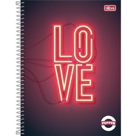 CADERNO ESPIRAL UNIVERSITÁRIO PEPPER FEMININO 80 FOLHAS - TILIBRA - 179914 Lojas Encopel