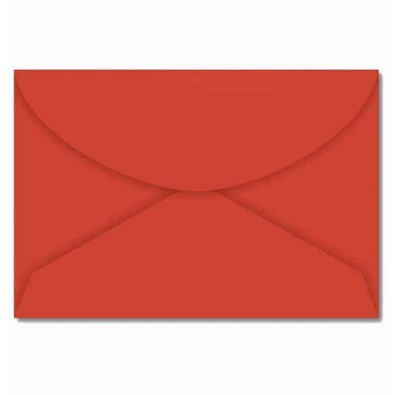 ENVELOPE CARTÃO VISITA 72 X 108MM VERMELHO CAIXA COM 100 UN - FORONI Lojas Encopel