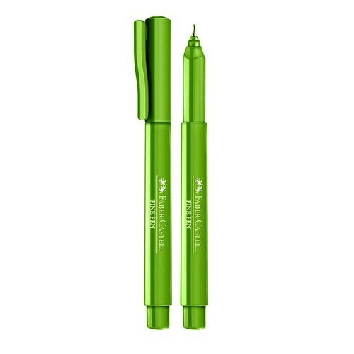 CANETA HIDROGRÁFICA GRIP FINEPEN 0.4MM MAÇA VERDE - FABER CASTELL Lojas Encopel