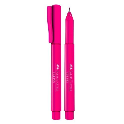 CANETA HIDROGRÁFICA FINEPEN PINK 0.4MM - FABER CASTELL Lojas Encopel