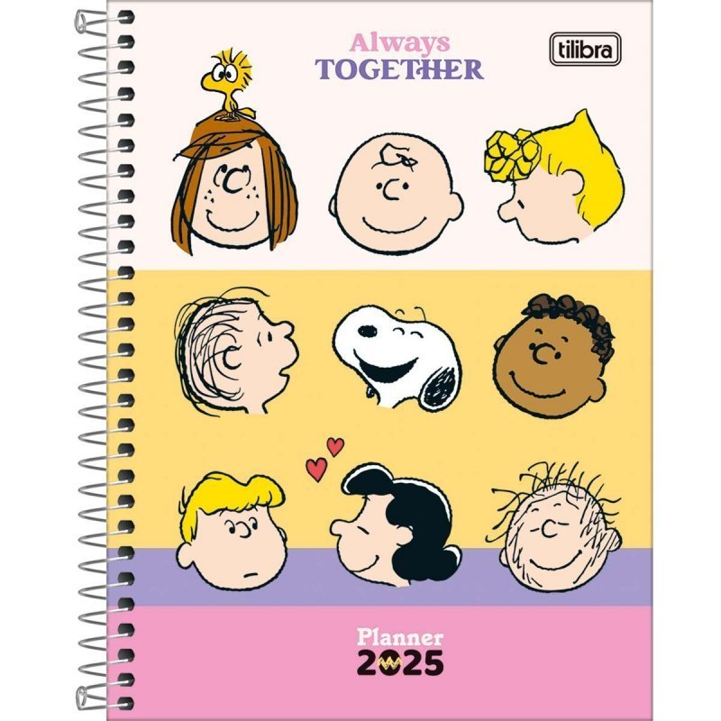 PLANNER ESPIRAL SNOOPY 2025 - TILIBRA Lojas Encopel