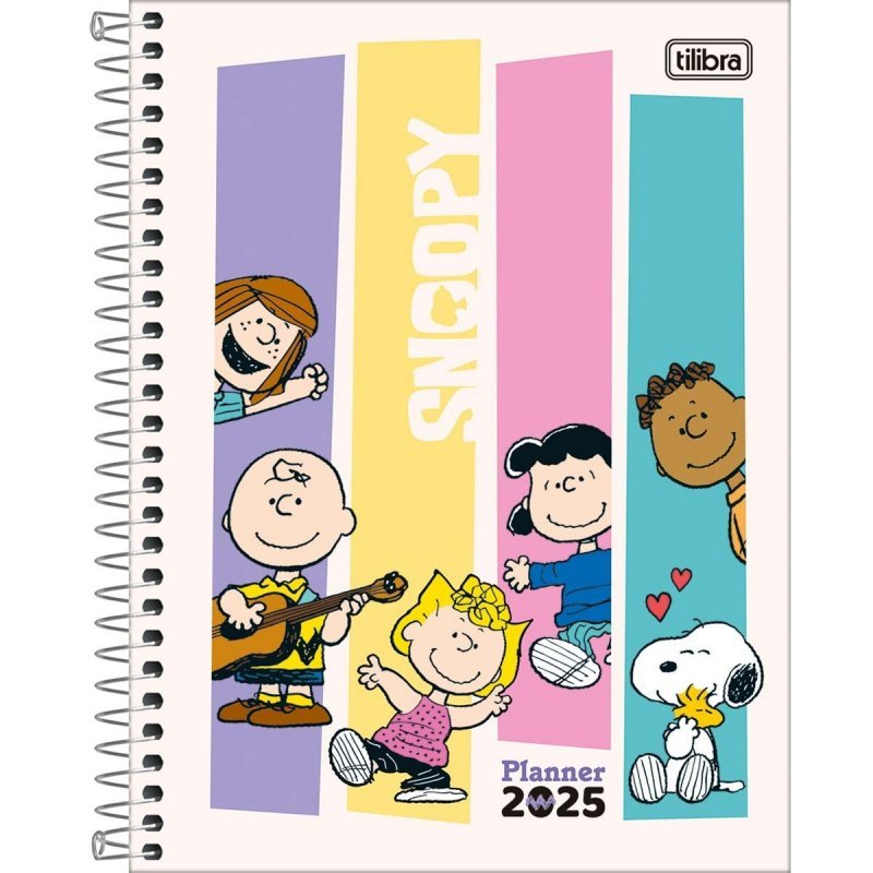 PLANNER ESPIRAL SNOOPY 2025 - TILIBRA Lojas Encopel