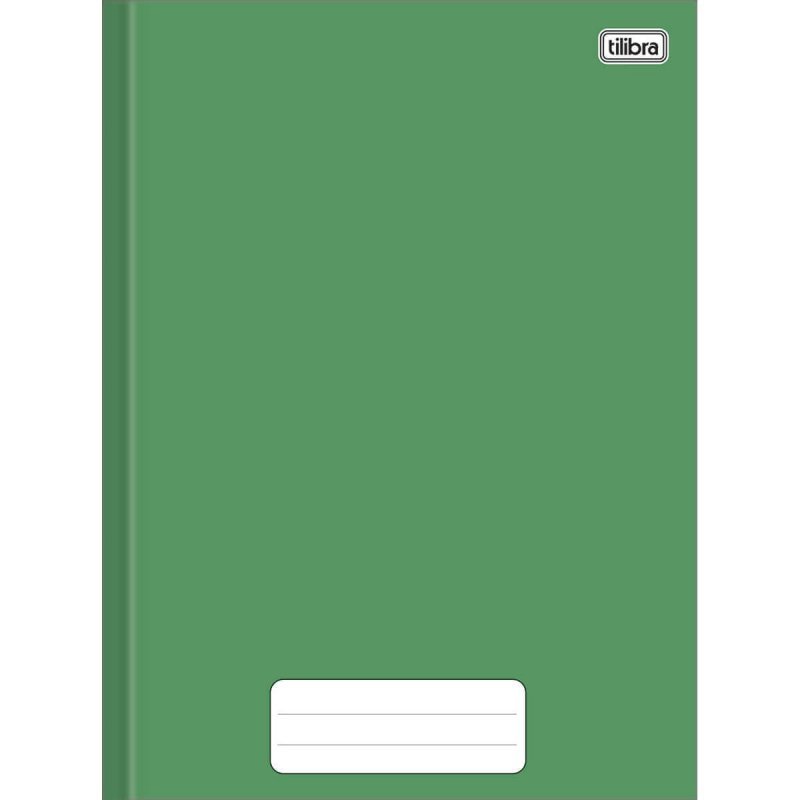 CADERNO BROCHURA CAPA DURA UNIVERSITÁRIO GRANDE PEPPER VERDE 80 FOLHAS - TILIBRA Lojas Encopel