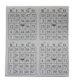 CARTELA DE BINGO 4X1 JORNAL COM 100 FOLHAS NATURAL - DENIGRAF Lojas Encopel