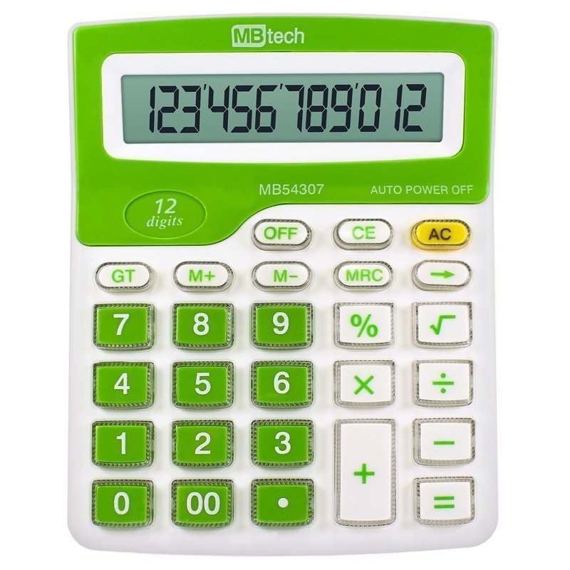 CALCULADORA DE MESA 12 DIG CORES - MBTECH - MB54307 Lojas Encopel