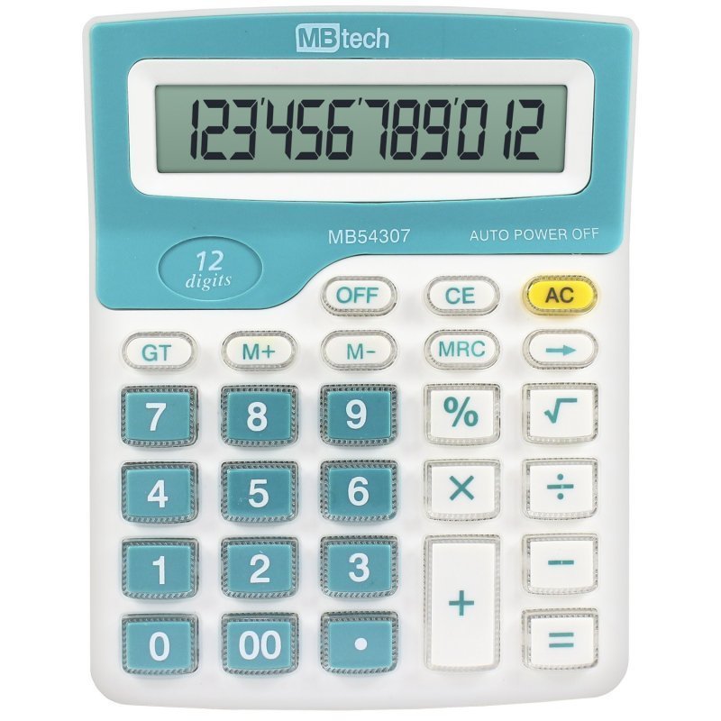 CALCULADORA DE MESA 12 DIG CORES - MBTECH - MB54307 Lojas Encopel