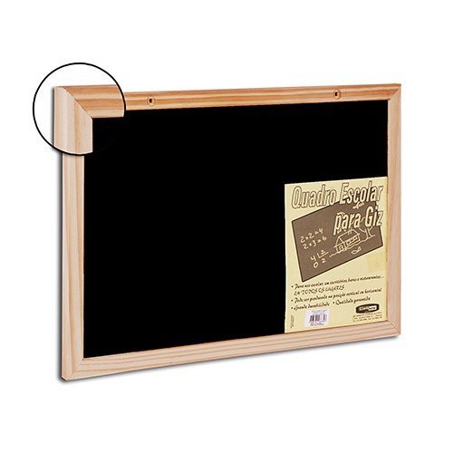 QUADRO NEGRO 60X40 MOLDURA EM MADEIRA PINUS STANDARD - CORTIARTE - PA001471 Lojas Encopel