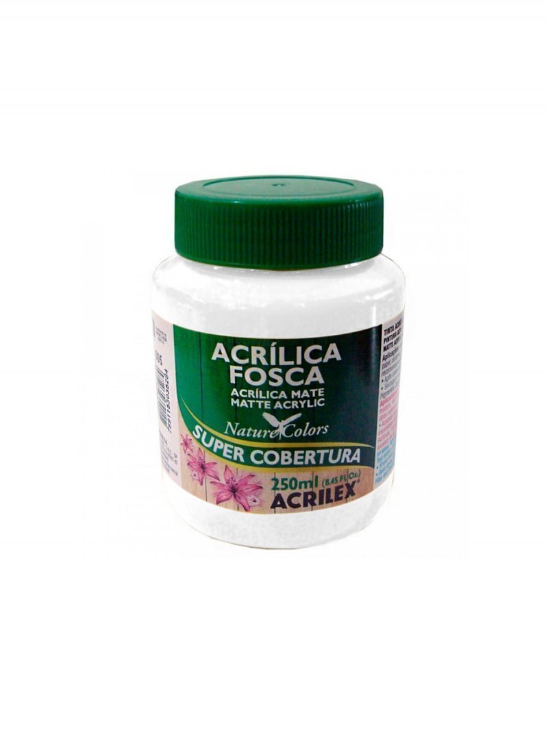 TINTA ACRÍLICA FOSCA 250ML BRANCO - ACRILEX - 519 Lojas Encopel