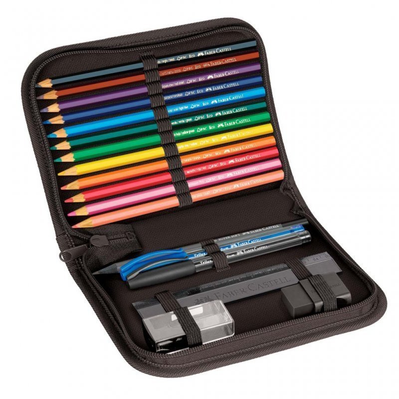 ESTOJO ESCOLAR COMPLETO COSMIC - FABER CASTELL - 18.2221 Lojas Encopel