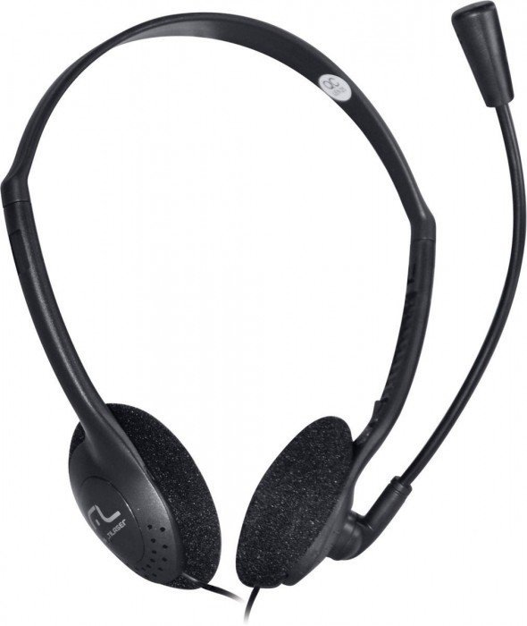 FONE DE OUVIDO HEADSET STEREO PRETO- MULTILASER - PH002 Lojas Encopel