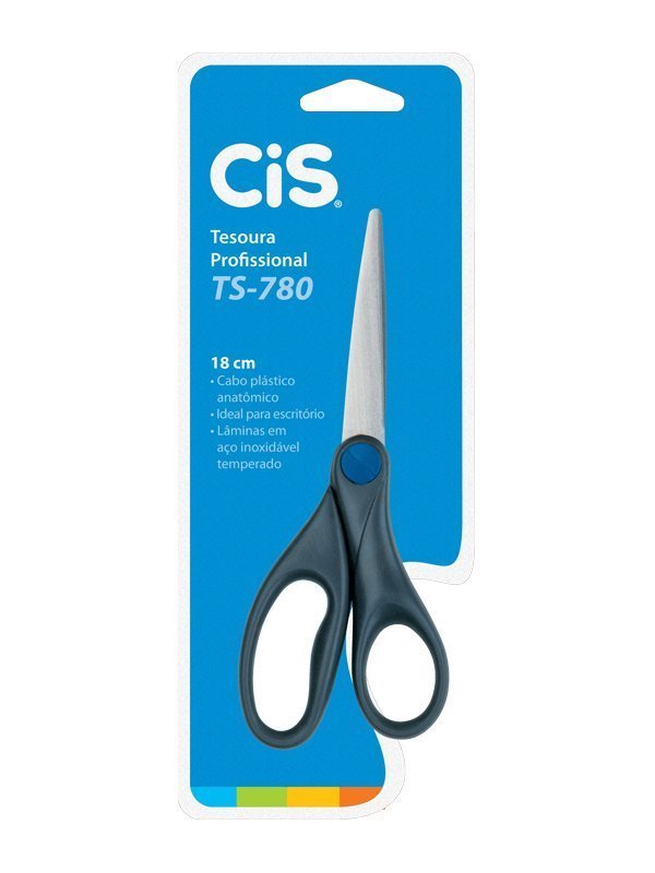 TESOURA PROFISSIONAL MULTIUSO 18CM - CIS - TS780 Lojas Encopel