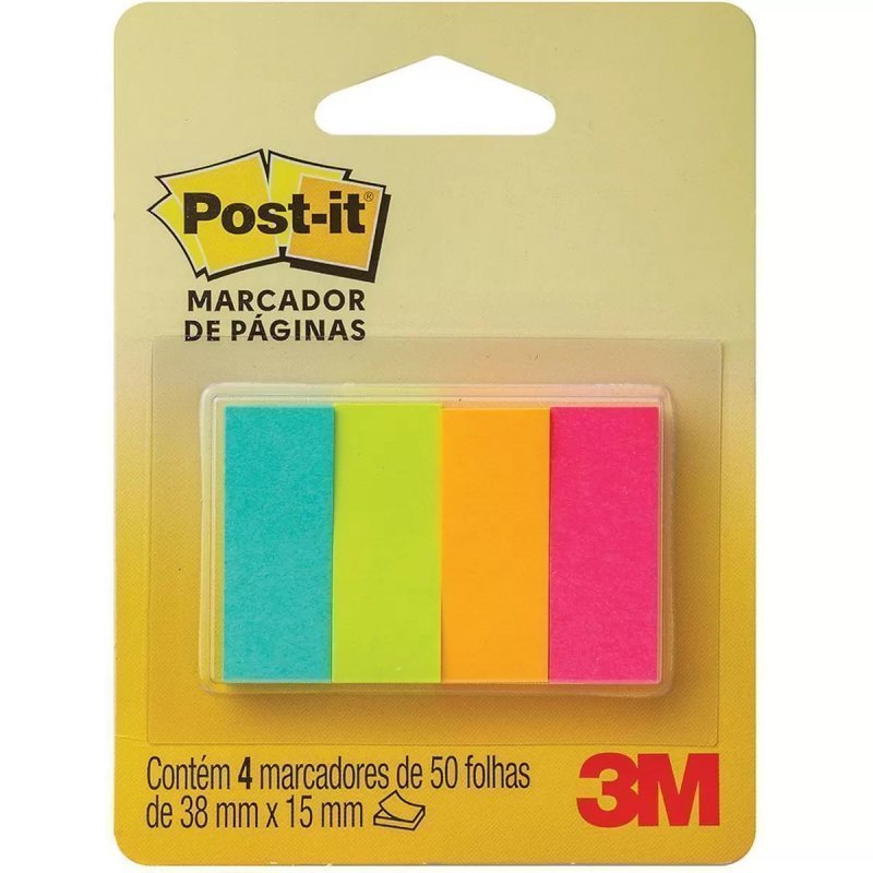 MARCADOR DE PÁGINA ADESIVO FLAGS 35MM X 15MM COM 200 FOLHAS - 3M Lojas Encopel