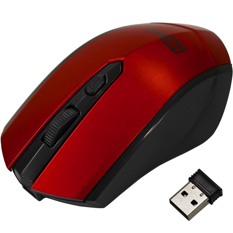 MOUSE ÓPTICO SEM FIO RECARREGÁVEL VERMELHO - MBTECH - MB54326 Lojas Encopel