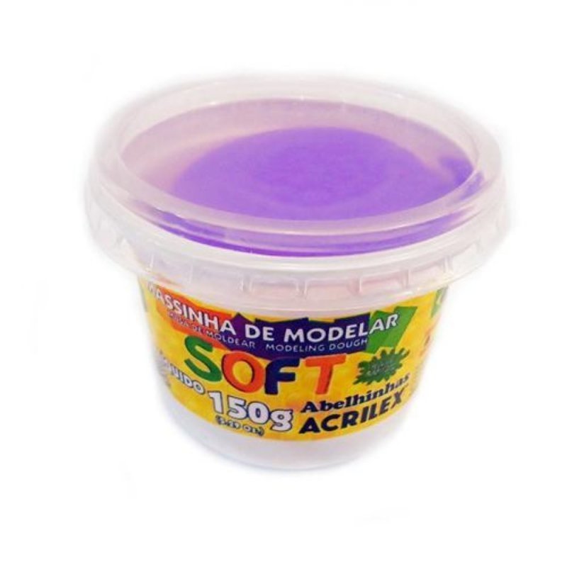 MASSA DE MODELAR SOFT 150G VIOLETA - ACRILEX - 073150516    Lojas Encopel