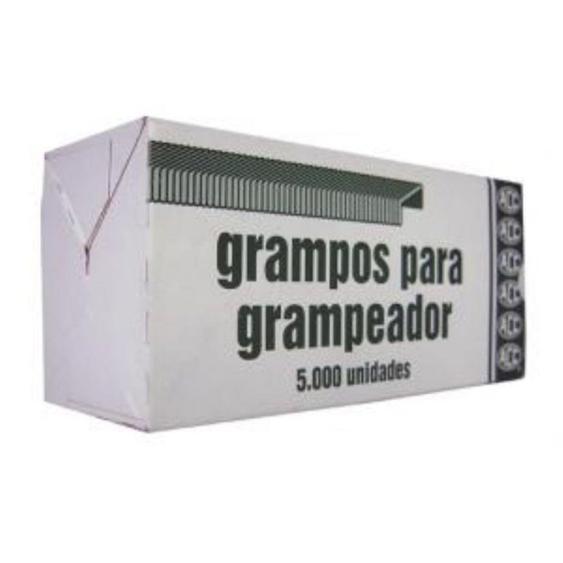 GRAMPO PARA GRAMPEADOR 24/8 GALVANIZADO CAIXA COM 5000 UN - ACC Lojas Encopel