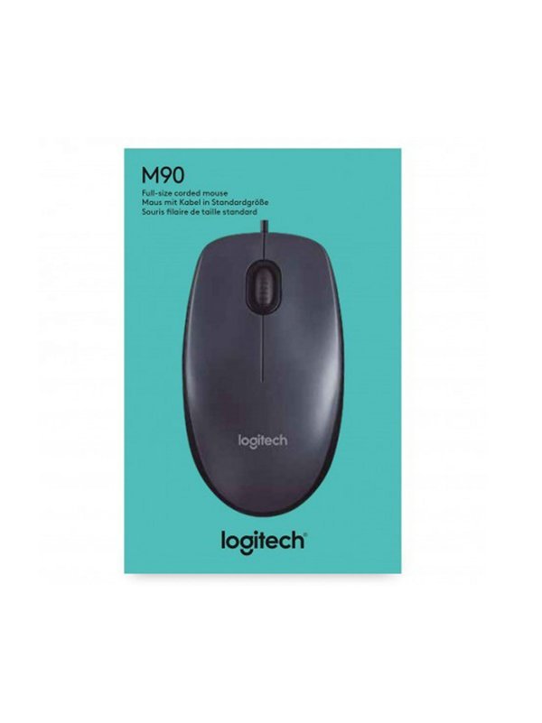 MOUSE ÓPTICO COM FIO M90 PRETO USB - LOGITECH - 4085 Lojas Encopel