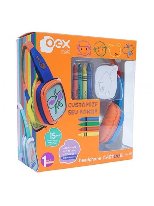 FONE DE OUVIDO HEADPHONE CARTOON KIDS - OEX - HP100 Lojas Encopel