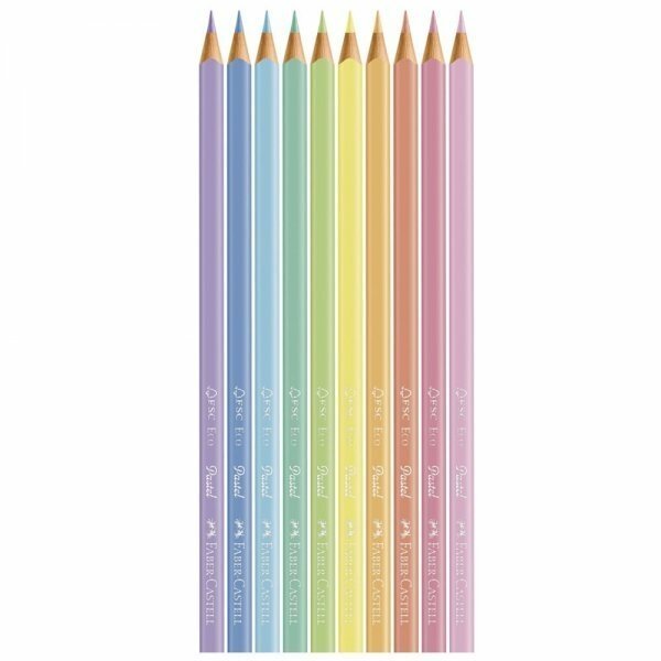 LÁPIS DE COR AQUARELÁVEL 10 CORES PASTEL - FABER CASTELL - 120210P Lojas Encopel