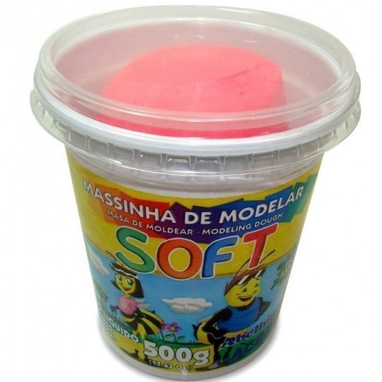 MASSA DE MODELAR SOFT 500G ROSA MARAVILHA - ACRILEX - 073500107 Lojas Encopel