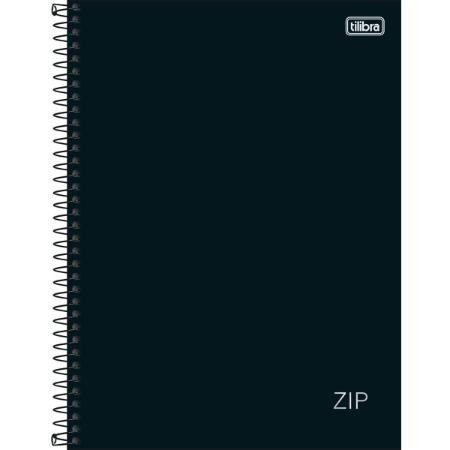 CADERNO ESPIRAL CAPA DURA UNIVERSITÁRIO 16 MATÉRIAS ZIP PRETO 256 FOLHAS - TILIB Lojas Encopel