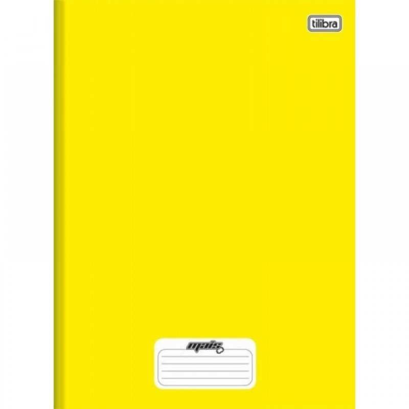 CADERNO BROCHURA 1/4 CAPA DURA AMARELO 48 FOLHAS - PACOTE C/ 15UN - TILIBRA+ Lojas Encopel