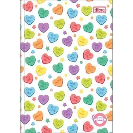 CADERNO BROCHURA CAPA DURA 1/4 PEPPER 80 FOLHAS - TILIBRA - 233609 Lojas Encopel