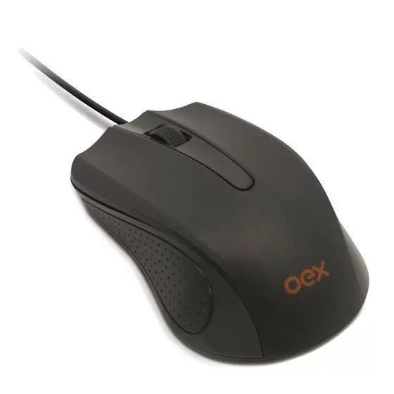 MOUSE USB ÓPTICO PRETO - OEX - MS-100 Lojas Encopel