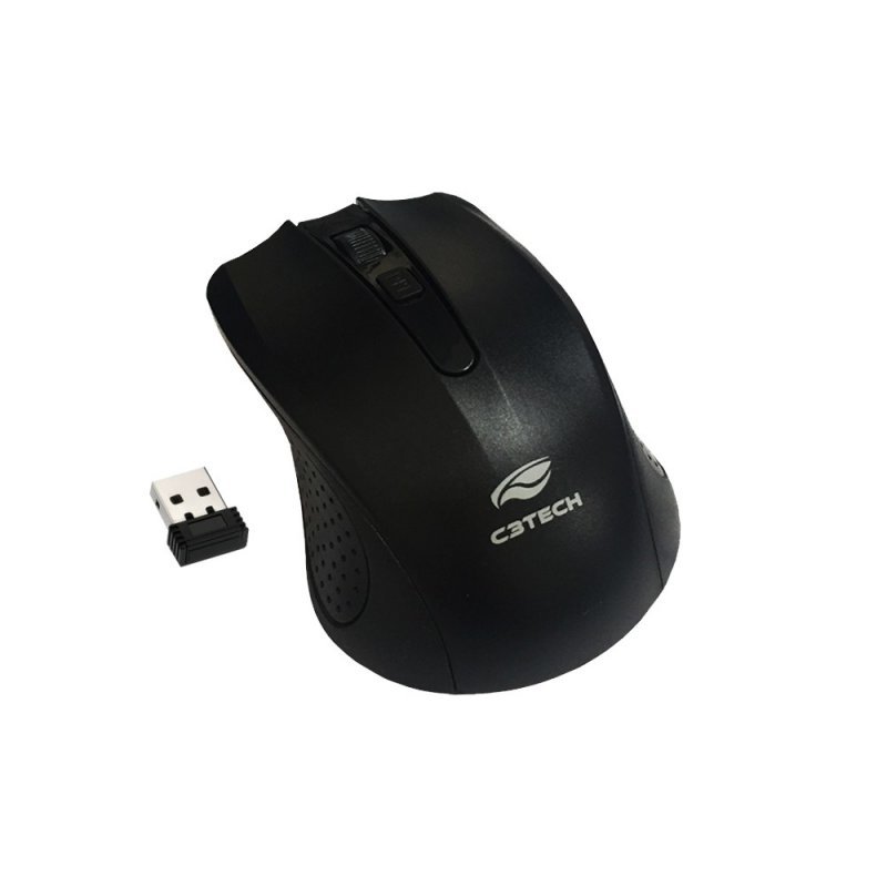 MOUSE S/ FIO RC NANO PRETO - C3TECH - M-W20BK Lojas Encopel