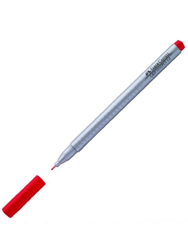 CANETA HIDROGRAFICA GRIP FINEPEN 0.4MM CEREJA - FABER CASTELL - FPGRIP/CE     Lojas Encopel