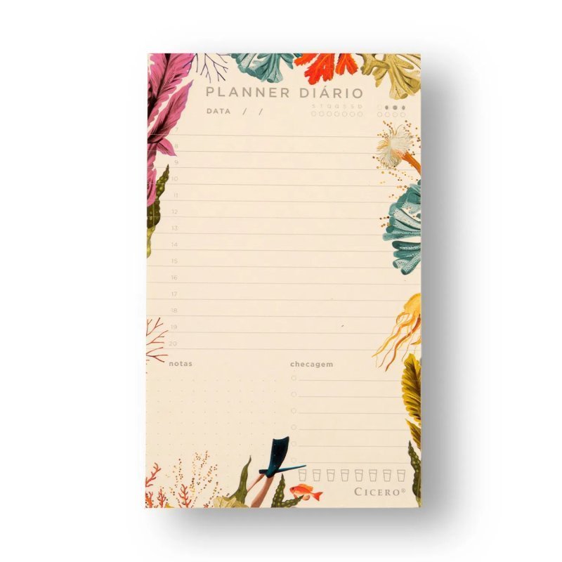 PLANNER PERMANENTE BLOCO OCEANO DIÁRIO 12X20 - CICERO Lojas Encopel