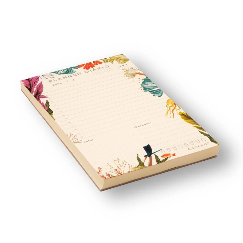 PLANNER PERMANENTE BLOCO OCEANO DIÁRIO 12X20 - CICERO Lojas Encopel