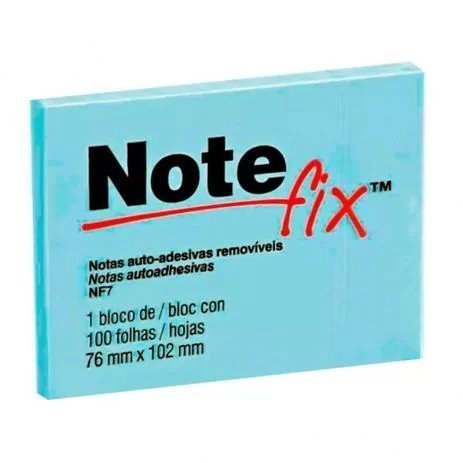 BLOCO ADESIVO NOTEFIX 76MM X 102MM AZUL COM 100 FOLHAS - 3M Lojas Encopel