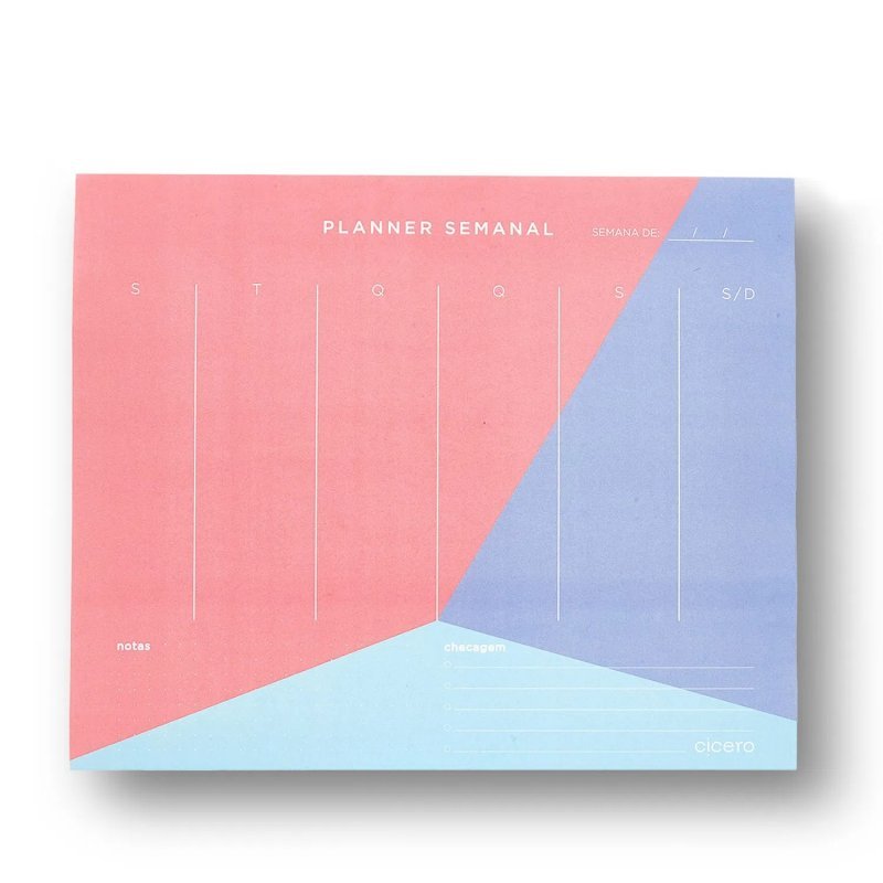 PLANNER PERMANENTE PASTEL BLOCK SEMANAL SPORT - CICERO Lojas Encopel