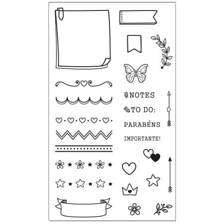 KIT CARIMBOS TRANSPARENTES PLANNER - TILIBRA Lojas Encopel