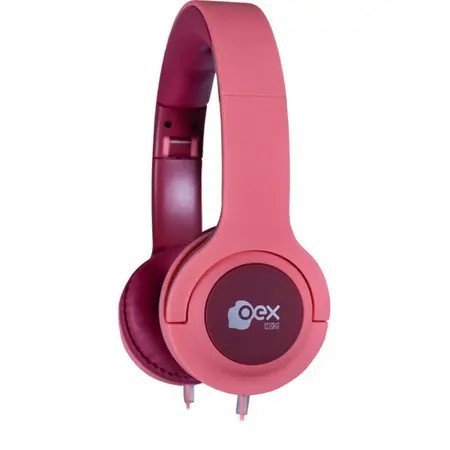 HEADSET C/ FIO INFANTIL SUGAR ROSA E CEREJA HS317 - OEX Lojas Encopel