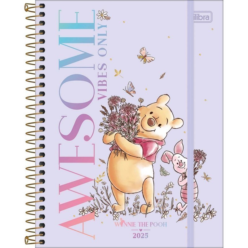 PLANNER ESPIRAL POOH M 2025 - TILIBRA Lojas Encopel