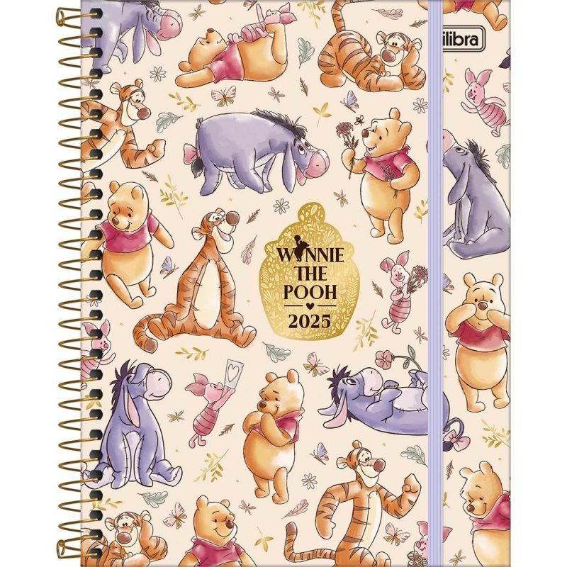 PLANNER ESPIRAL POOH M 2025 - TILIBRA Lojas Encopel