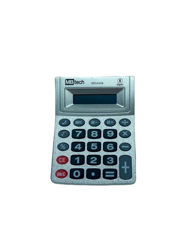 CALCULADORA DE BOLSO 8 DÍGITOS CINZA - MBTECH - MB54308 Lojas Encopel