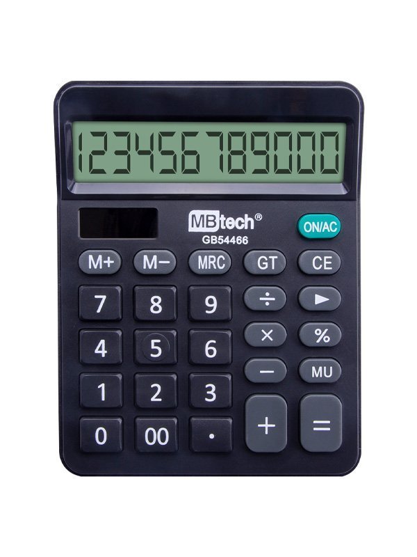 CALCULADORA DE MESA GRANDE 12 DIGITOS - MBTECH - MB54466 Lojas Encopel