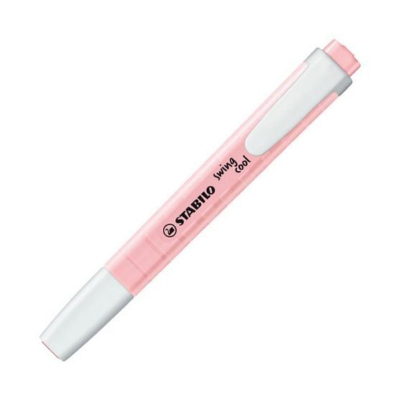 CANETA MARCA TEXTO SWING COOL ROSA PASTEL - STABILO Lojas Encopel