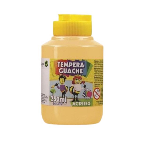 TINTA GUACHE 250ML AMARELO PELE - ACRILEX - 538 Lojas Encopel