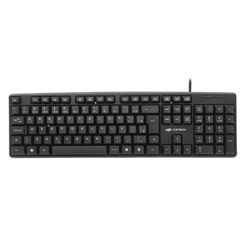 TECLADO USB PRETO - C3TECH - KB-15BK Lojas Encopel