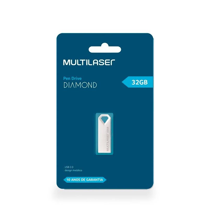 PEN DRIVE 32GB DIAMOND 2.0 - MULTILASER Lojas Encopel