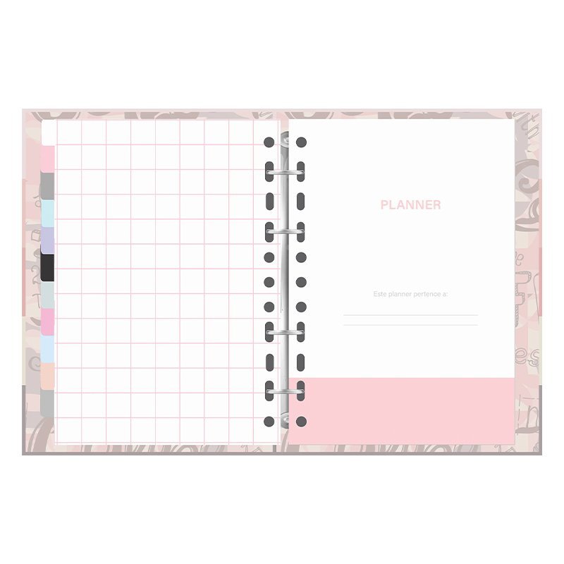 PLANNER PERMANENTE ARGOLADO CAFÉ 104 FOLHAS - MERCI Lojas Encopel