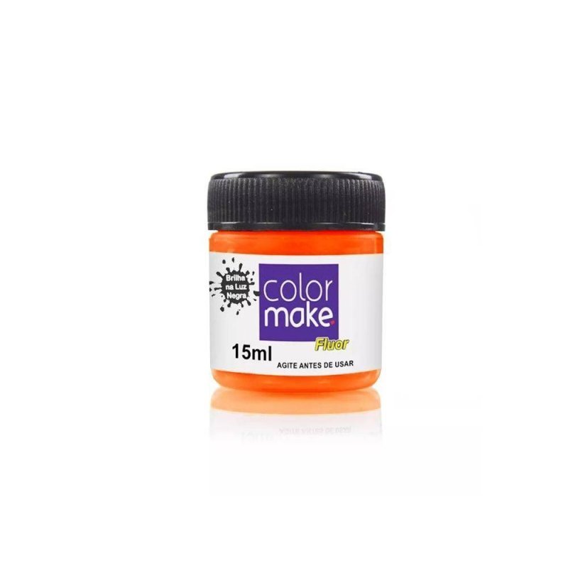 TINTA FACIAL LÍQUIDA 15ML FLUORESCENTE LARANJA - COLORMAKE Lojas Encopel